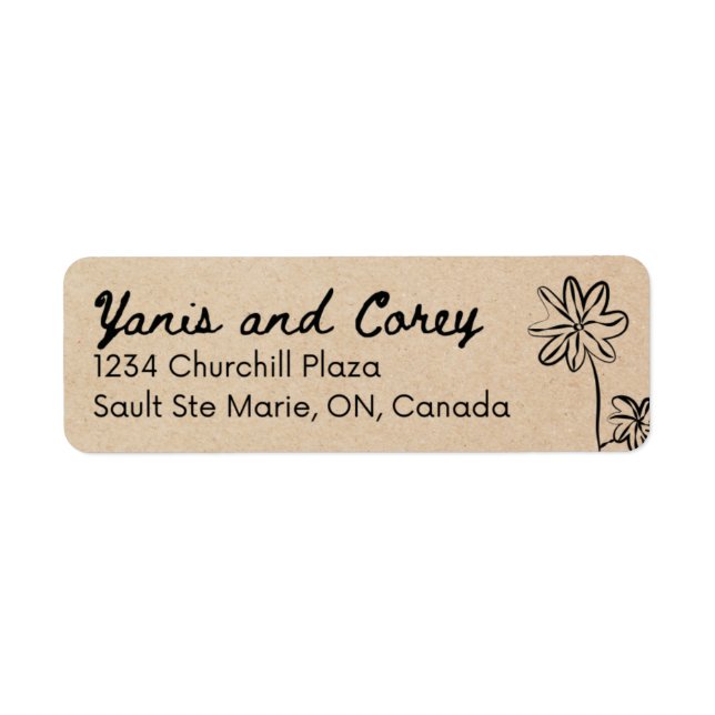 Étiquette Elegant Custom Return Address Label | Personalized (Devant)