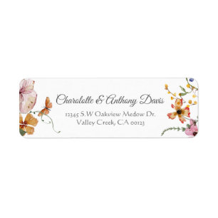Étiquette Elégant délice Floral Secret Jardin Mariage