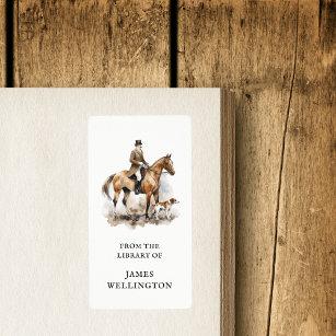 Étiquette Elégant Equestria British Hunter Horse Ex Libris