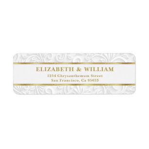 Étiquette Elegant et chic Nordic Flower Return Adresse
