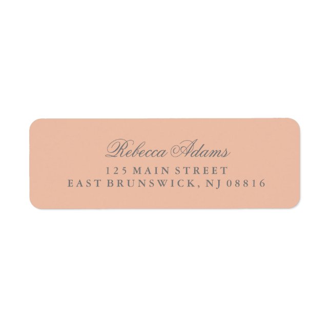 Étiquette Elégant et élégant rose pâle (Devant)