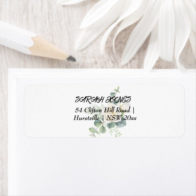 Étiquette Élégant eucalyptus botanique Adresse de retour (En situation)