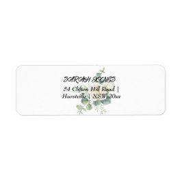 Étiquette Élégant eucalyptus botanique Adresse de retour