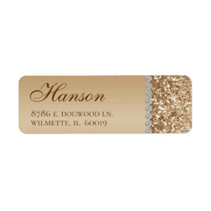 Étiquette Elegant Gold 70th Birthday Return Adresse