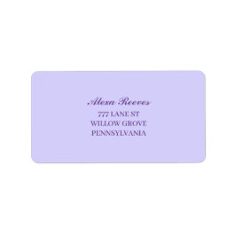 Étiquette Elegant Light Purple Lilac Flowers Wedding