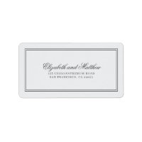 Élégant Mariage classique simple Adresse de retour