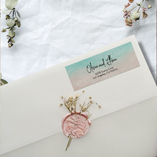 Étiquette Élégant Mariage d'été de plage Adresse de retour