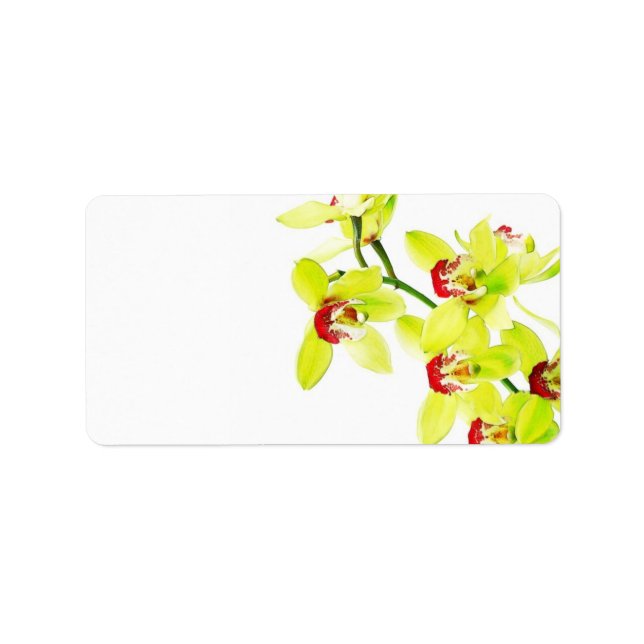 Étiquette Élégant Mariage d'orchidée ou Général Blank (Devant)