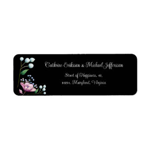 Étiquette Élégant Mariage Floral Soft Botanical Romance