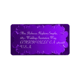 Étiquette Élégant Mariage violet