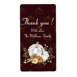 Étiquette Élégant Merci personnalisé