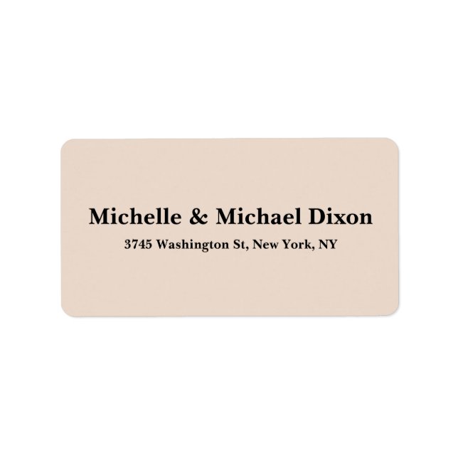 Étiquette Élégant minimaliste classique (Devant)