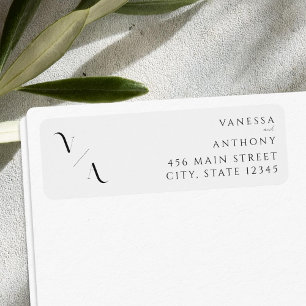 Étiquette Élégant minimaliste moderne Mariage Adresse de ret