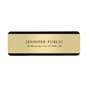 Étiquette Élégant minimaliste Or Plat Professionnel Moderne