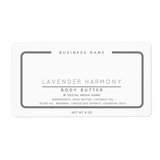 Étiquette Élégant minimaliste simple design (Devant)