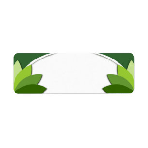 Étiquette Élégant Modèle de fleurs vertes