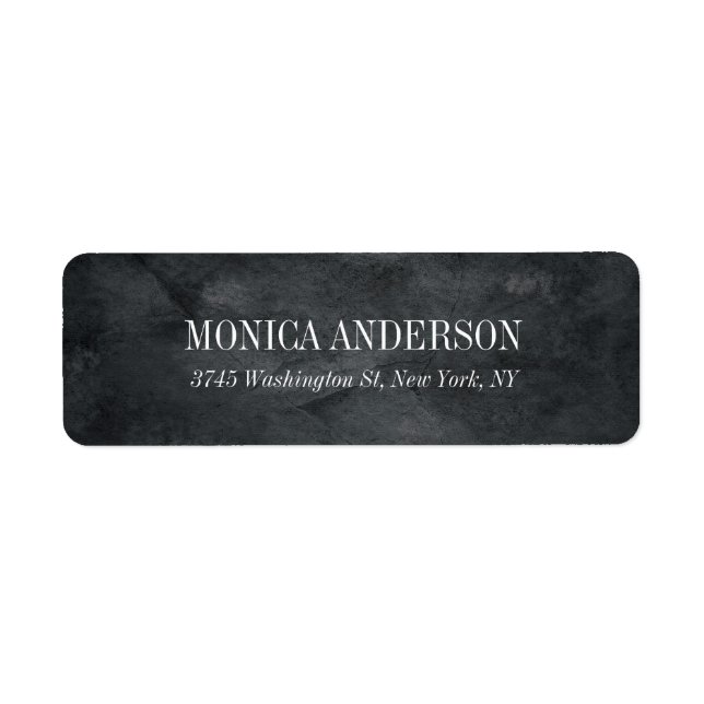 Étiquette Élégant moderne Gris Chalkboard Professionnel (Devant)