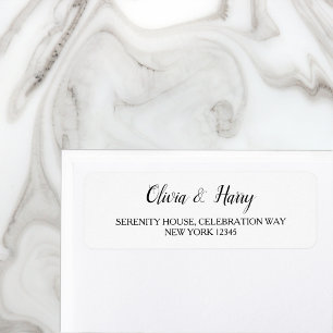 Étiquette Élégant Moderne Simple Mariage Adresse de retour É