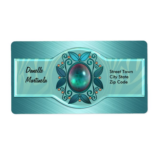 Étiquette Elegant Nom personnel Étiquettes Sticker (Devant)