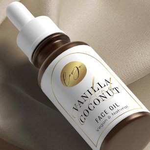 Étiquette Élégant or Arch Logo 2 OZ Skincare Bottle Étiquett