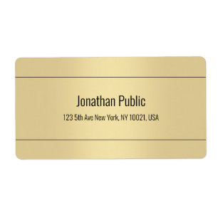 Étiquette Elegant or couleur Simple Design Modèle Livraison