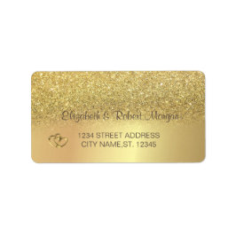 Étiquette Elegant Parties scintillant or Bokeh Mariage Étiqu