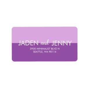 Étiquette Élégant Pastel Personnalisé Purple Shade Ajouter C
