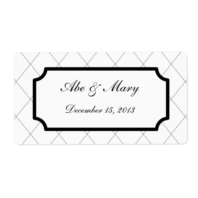 Étiquette Élégant Personnalisé Mariage Favor Cadeau Étiquett (Devant)