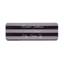 Elegant Pink and Black Striped French Bridal