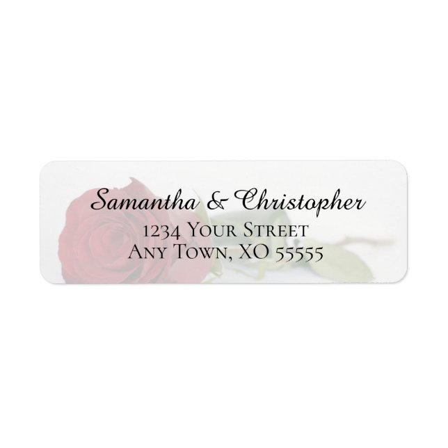 Étiquette Élégant Romantique Rose Mariage Adresse de retour (Devant)