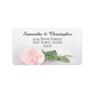 Étiquette Élégant rose rose rose rose rose Mariage Adresse