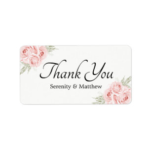 Étiquette Élégant rose rose rose rose rose rose Merci Étique