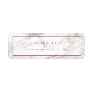 Étiquette Elégant Rosegold Marble Gold Modèle moderne