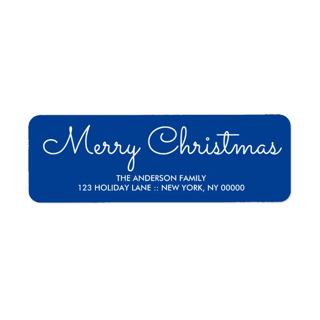 Étiquette Élégant rouge Noël Adresse de retour (Devant)
