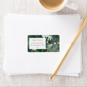 Étiquette Elegant Rustique Exotique Tropical Rainforest Adre