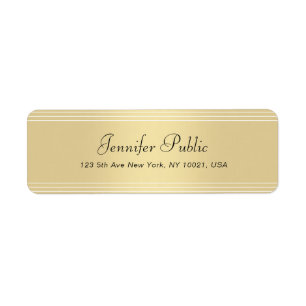 Étiquette Élégant Script Calligraphié Moderne Faux Gold Slee