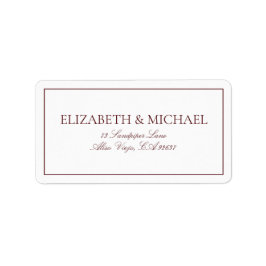 Étiquette Élégant script classique bourguignon