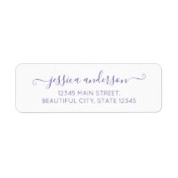 Élégant script de calligraphie moderne violet viol