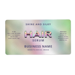 Étiquette Élégant séchoir holographique glamour HAIR