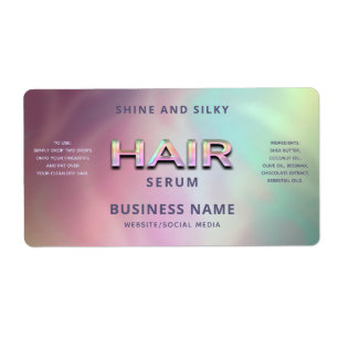 Étiquette Élégant séchoir holographique glamour HAIR