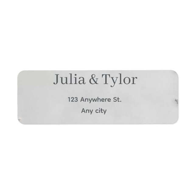 Étiquette Elegant Silver Wedding Address Label (Devant)