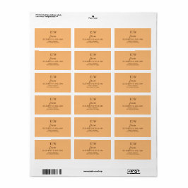 Étiquette Élégant simple Mariage de monogramme