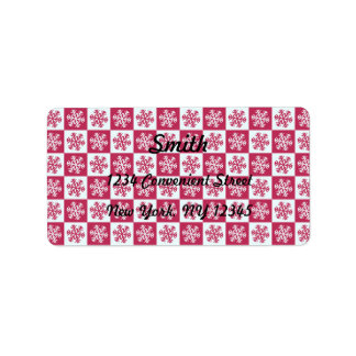Étiquette Élégant Snowflakes Adresse de retour Label