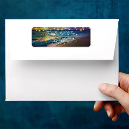 Étiquette Elégant Sunset Beach String Lights Mariage été