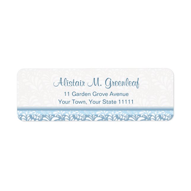 Étiquette Elegant Turquoise Green Arts & Crafts Adresse de r (Devant)