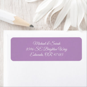 Étiquette Élégante Adresse de Retour Violet Pâle