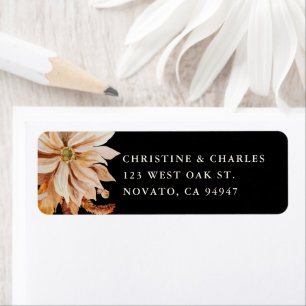 Étiquette Elégante aquarelle d'automne Mariage retour Adress
