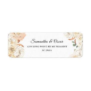 Étiquette Elégante Beauté Floral Pastel Cadre