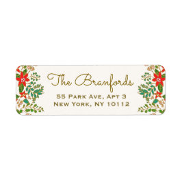 Étiquette Élégante couronne de Noël