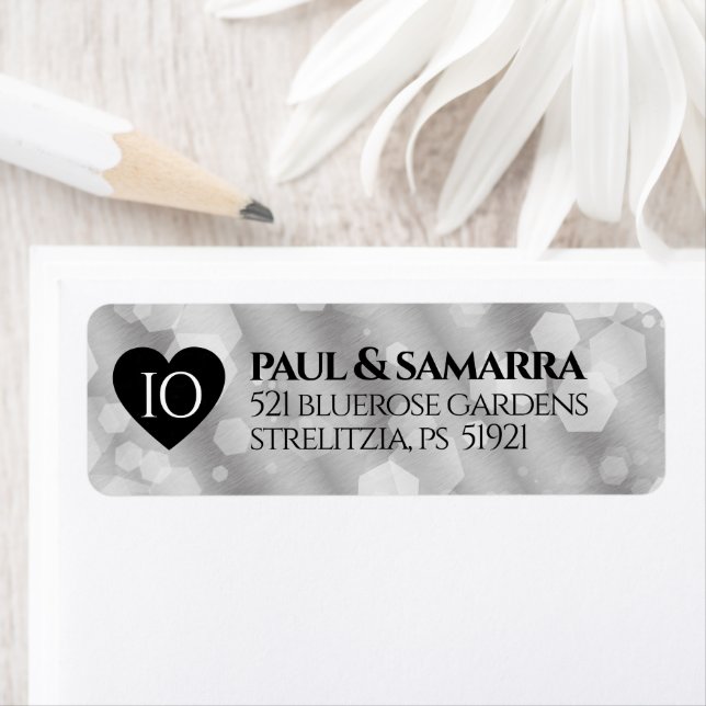 Étiquette Élégante fête du 10e anniversaire du Mariage de Ti (En situation)